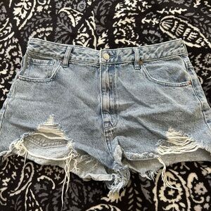 ripped jean shorts